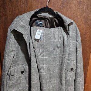 Suit Bomber Style Jacket With Mathing Slacks